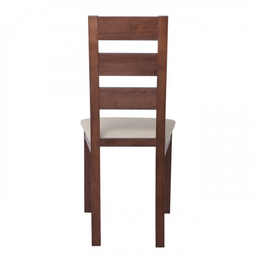 ΣΕΤ MILLER Καρέκλα Οξιά Καρυδί, PVC Εκρού 45x52x97cm/Ε782,3 ΣΕΤ MILLER Καρέκλα Οξιά Καρυδί, PVC Εκρού 45x52x97cm/Ε782,3