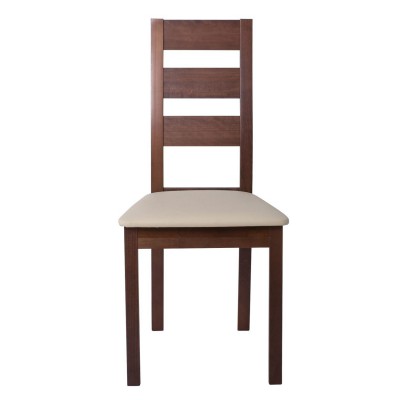 ΣΕΤ MILLER Καρέκλα Οξιά Καρυδί, PVC Εκρού 45x52x97cm/Ε782,3 ΣΕΤ MILLER Καρέκλα Οξιά Καρυδί, PVC Εκρού 45x52x97cm/Ε782,3