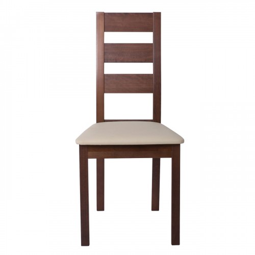 ΣΕΤ MILLER Καρέκλα Οξιά Καρυδί, PVC Εκρού 45x52x97cm/Ε782,3 ΣΕΤ MILLER Καρέκλα Οξιά Καρυδί, PVC Εκρού 45x52x97cm/Ε782,3