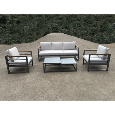 MARILIAN Set Σαλόνι Κήπου, 5τεμ, Μέταλλο Βαφή Ανθρακί, Μαξιλάρια Γκρι 2 Πολυθρ+1 Καναπ+2 Τραπεζάκια/Ε6871,1 MARILIAN Set Σαλόνι Κήπου, 5τεμ, Μέταλλο Βαφή Ανθρακί, Μαξιλάρια Γκρι 2 Πολυθρ+1 Καναπ+2 Τραπεζάκια/Ε6871,1