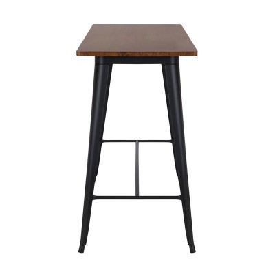 RELIX Wood Dark Oak Τραπέζι Bar-Pro, Μέταλλο Βαφή Μαύρο 120x60x102cm/Ε5212,1W RELIX Wood Dark Oak Τραπέζι Bar-Pro, Μέταλλο Βαφή Μαύρο 120x60x102cm/Ε5212,1W