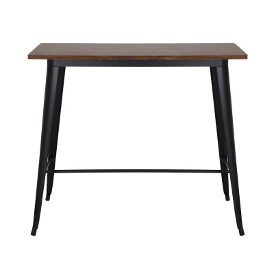 RELIX Wood Dark Oak Τραπέζι Bar-Pro, Μέταλλο Βαφή Μαύρο 120x60x102cm/Ε5212,1W RELIX Wood Dark Oak Τραπέζι Bar-Pro, Μέταλλο Βαφή Μαύρο 120x60x102cm/Ε5212,1W