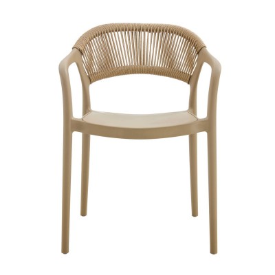DONNA Πολυθρόνα Στοιβαζόμενη, PP-UV Tortora, Rope Wicker Φυσικό 56x54x81cm/Ε3150,3 Εξωτερικού Χώρου DONNA Πολυθρόνα Στοιβαζόμενη, PP-UV Tortora, Rope Wicker Φυσικό 56x54x81cm/Ε3150,3 Εξωτερικού Χώρου