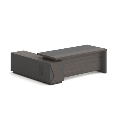 VIP Γραφείο Δεξιά Γωνία, Απόχρωση Grey Walnut 180x90x75/180x50x62 cm/ΕΟ929,R