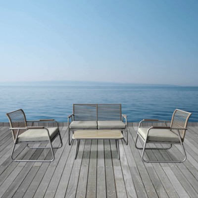 ROCCO Set Σαλόνι Κήπου 4τεμ, Μέταλλο Μπεζ, Rope Wicker Μπεζ, Μαξιλ.Μπεζ, Γυαλί Μπεζ 2 Πολυθρ+1 Καναπ+1 Τραπεζάκι/Ε6873,2 ROCCO Set Σαλόνι Κήπου 4τεμ, Μέταλλο Μπεζ, Rope Wicker Μπεζ, Μαξιλ.Μπεζ, Γυαλί Μπεζ 2 Πολυθρ+1 Καναπ+1 Τραπεζάκι/Ε6873,2