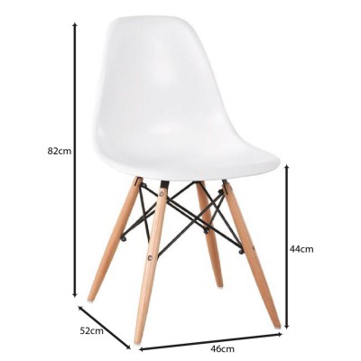 ART Wood Καρέκλα Ξύλο - PP Άσπρο 46x52x82cm/ΕΜ123,1W Τραπεζαρία ART Wood Καρέκλα Ξύλο - PP Άσπρο 46x52x82cm/ΕΜ123,1W Τραπεζαρία