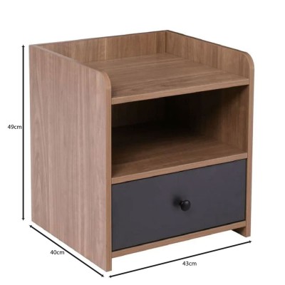 ORIENT Κομοδίνο με 1 Συρτάρι, Απόχρωση Sonoma Oak-Grey 43x40x49cm/Ε7430,1 ORIENT Κομοδίνο με 1 Συρτάρι, Απόχρωση Sonoma Oak-Grey 43x40x49cm/Ε7430,1