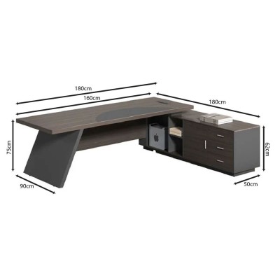 MASTER Γραφείο Δεξιά Γωνία, Απόχρωση Grey Walnut 180x90x75/180x50x62cm/ΕΟ925,R MASTER Γραφείο Δεξιά Γωνία, Απόχρωση Grey Walnut 180x90x75/180x50x62cm/ΕΟ925,R