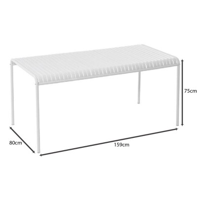 MODIAL Τραπέζι Μέταλλο Βαφή Άσπρο 159x80x75cm/Ε5491,1 MODIAL Τραπέζι Μέταλλο Βαφή Άσπρο 159x80x75cm/Ε5491,1