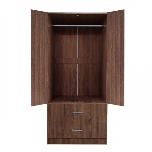 CLOSET Ντουλάπα Δίφυλλη, Ράφι, Θέσεις για Κρεμάστρες, 2 Συρτάρια, Απόχρωση Καρυδί 80x50x180cm/Ε8384,3 Υπνοδωμάτιο CLOSET Ντουλάπα Δίφυλλη, Ράφι, Θέσεις για Κρεμάστρες, 2 Συρτάρια, Απόχρωση Καρυδί 80x50x180cm/Ε8384,3 Υπνοδωμάτιο