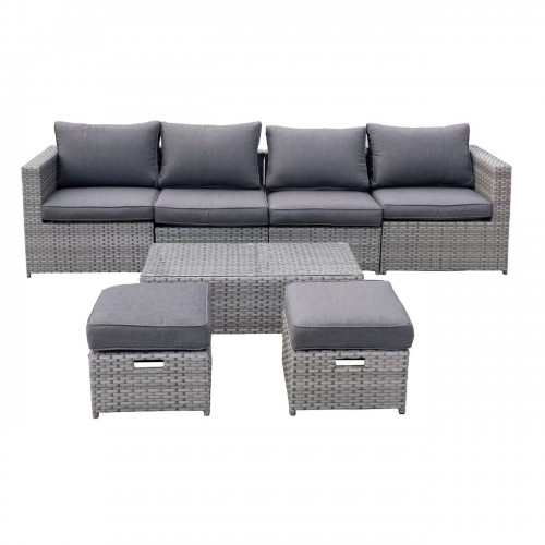 BALI Set Μέταλλο - Wicker: Τραπέζι+ 2θ Καναπέ+ 2 Σκαμπό+ 2 καθίσματα, Απόχρωση Γκρι Table:100x50x30cm Set 6 Seats/Ε6625,1 BALI Set Μέταλλο - Wicker: Τραπέζι+ 2θ Καναπέ+ 2 Σκαμπό+ 2 καθίσματα, Απόχρωση Γκρι Table:100x50x30cm Set 6 Seats/Ε6625,1