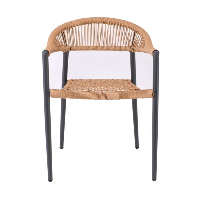 MADISON Πολυθρόνα Βεράντας- Κήπου, ALU Ανθρακί, Rope Wicker Φυσικό, Στοιβαζόμενη 58x56x78cm/Ε6724,1 Εξωτερικού Χώρου MADISON Πολυθρόνα Βεράντας- Κήπου, ALU Ανθρακί, Rope Wicker Φυσικό, Στοιβαζόμενη 58x56x78cm/Ε6724,1 Εξωτερικού Χώρου