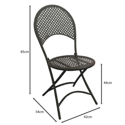 ΣΕΤ RONDO Καρέκλα Πτυσσόμενη, Μέταλλο Mesh Βαφή Μαύρο 42x54x85cm/Ε5146 ΣΕΤ RONDO Καρέκλα Πτυσσόμενη, Μέταλλο Mesh Βαφή Μαύρο 42x54x85cm/Ε5146