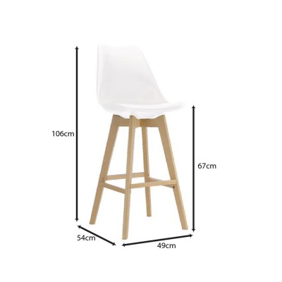 ΣΕΤ MARTIN Σκαμπό BAR Οξιά Φυσικό, Κάθισμα Η.67cm, PP-Pu Άσπρο, Μονταρισμένη Ταπετσαρία 49x54x67/106cm/ΕΜ147,11 ΣΕΤ MARTIN Σκαμπό BAR Οξιά Φυσικό, Κάθισμα Η.67cm, PP-Pu Άσπρο, Μονταρισμένη Ταπετσαρία 49x54x67/106cm/ΕΜ147,11