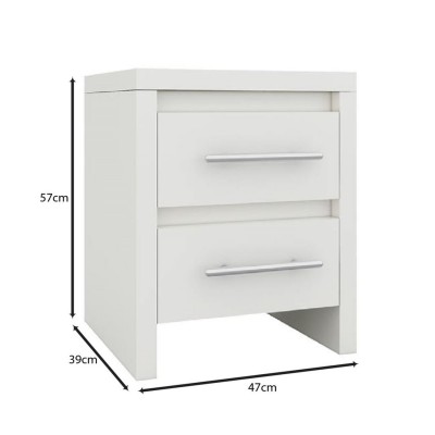 KENNEL Κομοδίνο 2 Συρτάρια, Απόχρωση Άσπρο 47x39x57cm/Ε765,3 KENNEL Κομοδίνο 2 Συρτάρια, Απόχρωση Άσπρο 47x39x57cm/Ε765,3