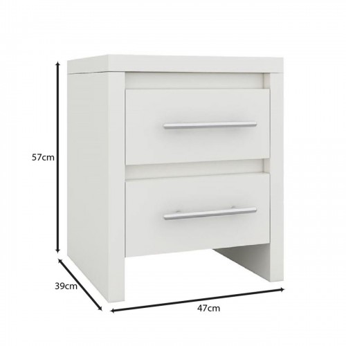 KENNEL Κομοδίνο 2 Συρτάρια, Απόχρωση Άσπρο 47x39x57cm/Ε765,3 KENNEL Κομοδίνο 2 Συρτάρια, Απόχρωση Άσπρο 47x39x57cm/Ε765,3
