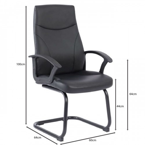 BF1250V Πολυθρόνα Γραφείου Επισκέπτη, Pu Μαύρο 60x64x100cm/ΕΟ527,1V Έπιπλα Γραφείου BF1250V Πολυθρόνα Γραφείου Επισκέπτη, Pu Μαύρο 60x64x100cm/ΕΟ527,1V Έπιπλα Γραφείου