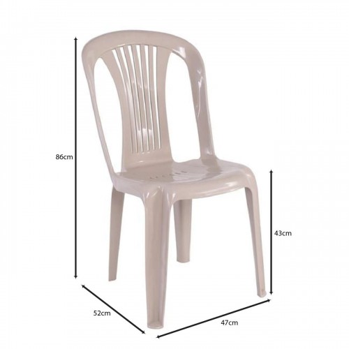 IRIDE-W Καρέκλα Στοιβαζόμενη, ΡΡ Cappuccino 47x52x86cm/Ε369,1W Εξωτερικού Χώρου