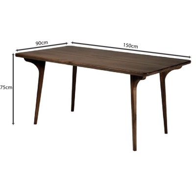 AVERY Τραπέζι Τραπεζαρίας, Απόχρωση Καρυδί 150x90x75cm/Ε7670,1 AVERY Τραπέζι Τραπεζαρίας, Απόχρωση Καρυδί 150x90x75cm/Ε7670,1