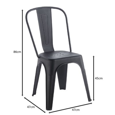 RELIX PP Καρέκλα Στοιβαζόμενη, PP Απόχρωση Μαύρο 47x47x86cm/Ε51910,1 RELIX PP Καρέκλα Στοιβαζόμενη, PP Απόχρωση Μαύρο 47x47x86cm/Ε51910,1
