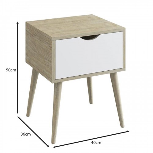 ALIDA Κομοδίνο Απόχρωση Sonoma - Άσπρο 40x36x50cm/Ε7340,21 Υπνοδωμάτιο ALIDA Κομοδίνο Απόχρωση Sonoma - Άσπρο 40x36x50cm/Ε7340,21 Υπνοδωμάτιο