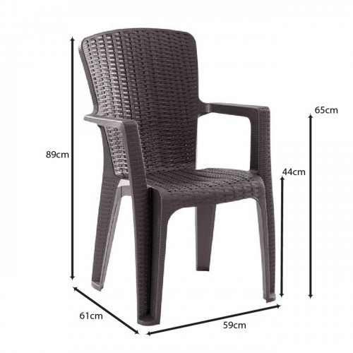SIDE Πολυθρόνα Κήπου-Βεράντας Στοιβαζόμενη, (Rattan Look) PP-UV Απόχρωση Καφέ 49x54x89cm/Ε3031,4 Εξωτερικού Χώρου SIDE Πολυθρόνα Κήπου-Βεράντας Στοιβαζόμενη, (Rattan Look) PP-UV Απόχρωση Καφέ 49x54x89cm/Ε3031,4 Εξωτερικού Χώρου