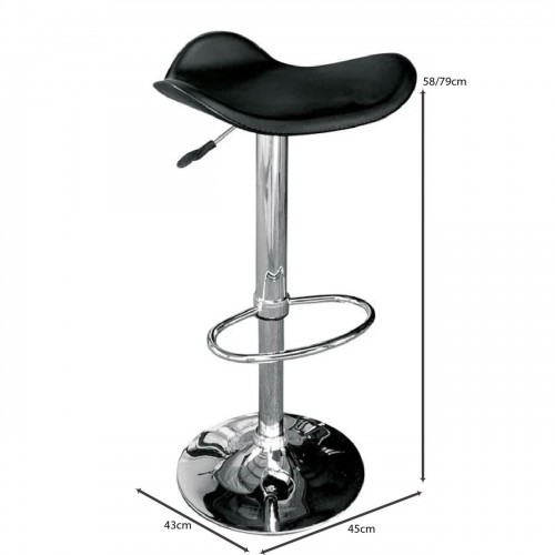 SADDLE Σκαμπό BAR, Βάση Χρώμιο, Pvc Μαύρο, Ρύθμιση Ύψους, Περιστρεφόμενο 45x43x58/64-79/85cm/ΕΜ100,7 Τραπεζαρία SADDLE Σκαμπό BAR, Βάση Χρώμιο, Pvc Μαύρο, Ρύθμιση Ύψους, Περιστρεφόμενο 45x43x58/64-79/85cm/ΕΜ100,7 Τραπεζαρία