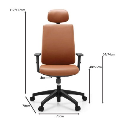 BF8200 Πολυθρόνα Γραφείου Διευθυντή, Pu Camel 70x70x117/127cm/ΕΟ623,2 BF8200 Πολυθρόνα Γραφείου Διευθυντή, Pu Camel 70x70x117/127cm/ΕΟ623,2