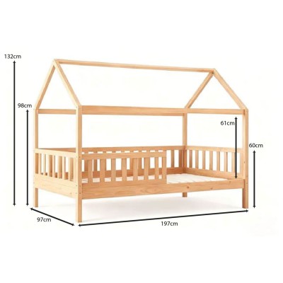 DREAM Montessori Παιδικό Κρεβάτι, για Στρώμα 90x190cm, Ξύλο Πεύκου Απόχρωση Φυσικό 97x197x129cm/ΕΚ701,4 Υπνοδωμάτιο DREAM Montessori Παιδικό Κρεβάτι, για Στρώμα 90x190cm, Ξύλο Πεύκου Απόχρωση Φυσικό 97x197x129cm/ΕΚ701,4 Υπνοδωμάτιο