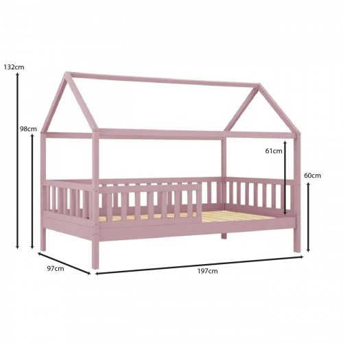 DREAM Montessori Παιδικό Κρεβάτι, για Στρώμα 90x190cm, Ξύλο Πεύκου Απόχρωση Ροζ 97x197x129cm/ΕΚ701,2 Υπνοδωμάτιο DREAM Montessori Παιδικό Κρεβάτι, για Στρώμα 90x190cm, Ξύλο Πεύκου Απόχρωση Ροζ 97x197x129cm/ΕΚ701,2 Υπνοδωμάτιο