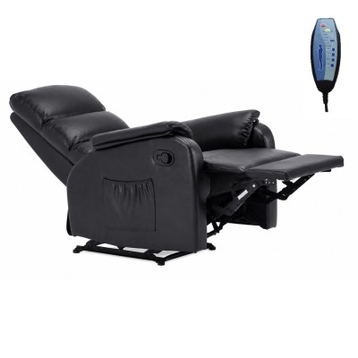 COMFORT Massage Πολυθρόνα Relax, Σαλονιού - Καθιστικού, PU Μαύρο 74x90x98cm/Ε9733,2 COMFORT Massage Πολυθρόνα Relax, Σαλονιού - Καθιστικού, PU Μαύρο 74x90x98cm/Ε9733,2