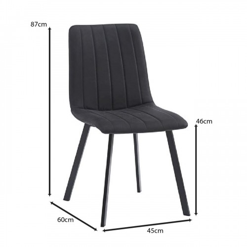 ΣΕΤ BETTY Καρέκλα Μέταλλο Βαφή Μαύρο, Ύφασμα Suede Μαύρο 45x60x87cm/ΕΜ791,4 Τραπεζαρία ΣΕΤ BETTY Καρέκλα Μέταλλο Βαφή Μαύρο, Ύφασμα Suede Μαύρο 45x60x87cm/ΕΜ791,4 Τραπεζαρία