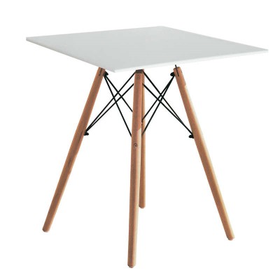 RANDY OFF WHITE 70X70Χ72εκ. ΤΡΑΠΕΖΙ ΞYΛO-MDF