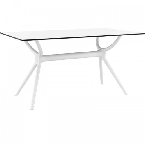 AIR ΤΡΑΠΕΖΙ 140Χ80Χ74εκ. WHITE LAMINATE 12mm Εξωτερικού Χώρου