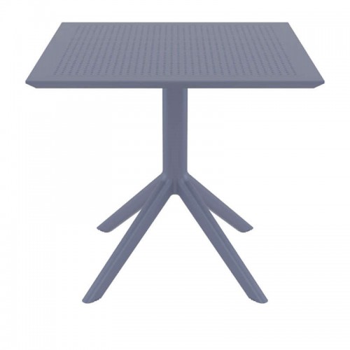 SKY DARK GREY 80X80X74εκ. ΤΡΑΠΕΖΙ ΠΟΛ/ΝΙΟΥ Εξωτερικού Χώρου