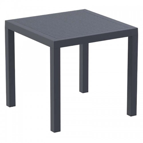 ARES ΤΡΑΠΕΖΙ 80Χ80Χ75εκ. DARK GREY ΠΟΛ/ΝΙΟΥ Εξωτερικού Χώρου