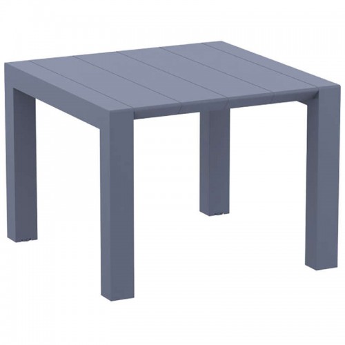 VEGAS DARK GREY 100X100/140Χ75εκ. ΕΠΕΚΤ. ΤΡΑΠΕΖΙ ΠΟΛ/ΝΙΟΥ Εξωτερικού Χώρου