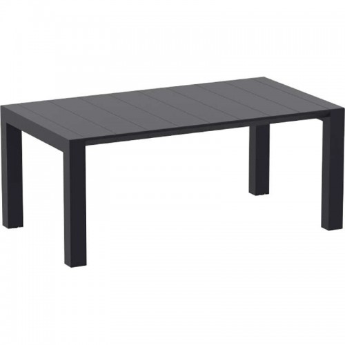 VEGAS BLACK 100X180/220Χ75εκ. ΕΠΕΚΤ.ΤΡΑΠΕΖΙ ΠΟΛ/ΝΙΟΥ Εξωτερικού Χώρου