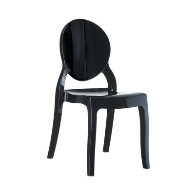 ELIZABETH GLOSSY BLACK ΚΑΡΕΚΛΑ 47X50X90εκ.