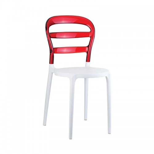 BIBI WHITE/RED TRANSP.ΚΑΡΕΚΛΑ Τραπεζαρία