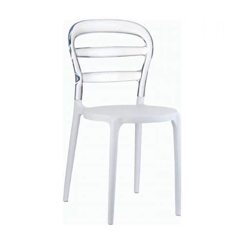 BIBI WHITE/CLEAR TRANSP.ΚΑΡΕΚΛΑ Τραπεζαρία