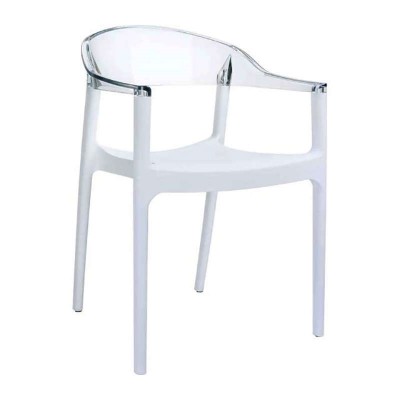 CARMEN WHITE/CLEAR(Σ4)ΠΟΛΥΘΡΟΝΑ 49X53X79εκ.