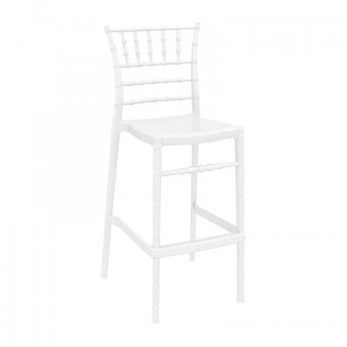CHIAVARI 75εκ.ΣΚΑΜΠΟ(Σ4)GLOSSY WHITE Εξωτερικού Χώρου