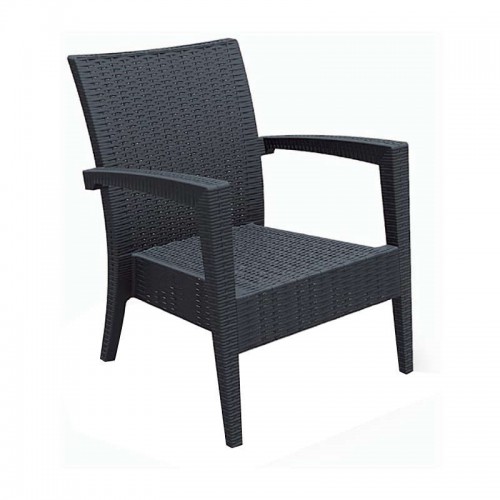MIAMI DARK GREY ΠΟΛΥΘΡΟΝΑ 72Χ76Χ89εκ. ΠΟΛ/ΝΙΟΥ Εξωτερικού Χώρου