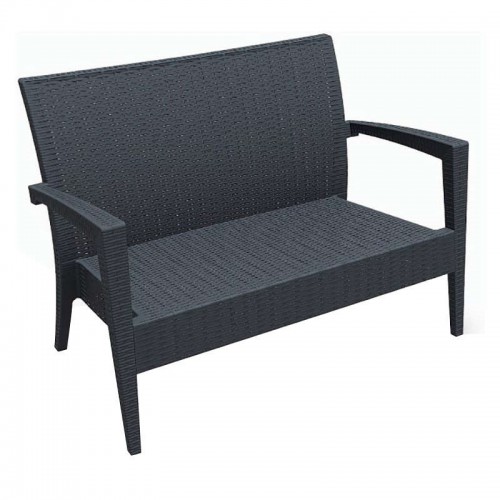 MIAMI DARK GREY ΚΑΝΑΠΕΣ 128Χ77Χ89εκ. ΠΟΛ/ΝΙΟΥ Εξωτερικού Χώρου