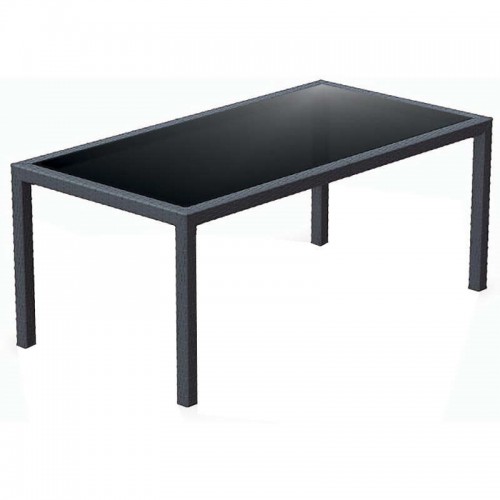 TAHITI DARK GREY 180Χ94Χ75εκ. ΤΡΑΠΕΖΙ ΜΕ ΤΖΑΜΙ ΠΟΛ/ΝΙΟΥ Εξωτερικού Χώρου