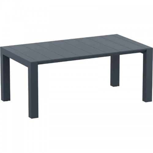 VEGAS RATTAN DARK GREY 100X180/220Χ75εκ. ΕΠΕΚΤ.ΤΡΑΠΕΖΙ Εξωτερικού Χώρου