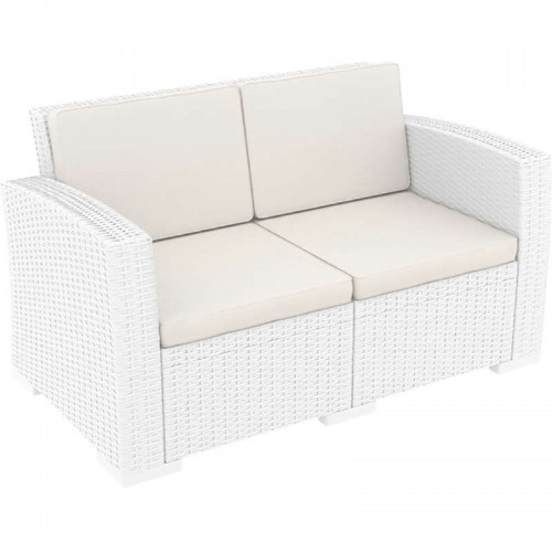 MONACO WHITE 2ΘΕΣ.ΚΑΝΑΠΕΣ ΜΕ ΜΑΞ. ΠΟΛ/ΝΙΟΥ Εξωτερικού Χώρου