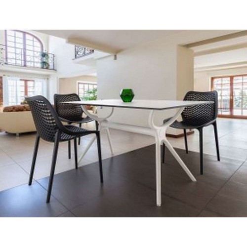 AIR ΤΡΑΠΕΖΙ 140Χ80Χ74εκ. WHITE LAMINATE 12mm Εξωτερικού Χώρου