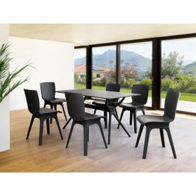 AIR ΤΡΑΠΕΖΙ 140Χ80Χ74εκ. BLACK LAMINATE 12mm Εξωτερικού Χώρου